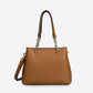 AURORA Leather Top Handle Bag - Cognac