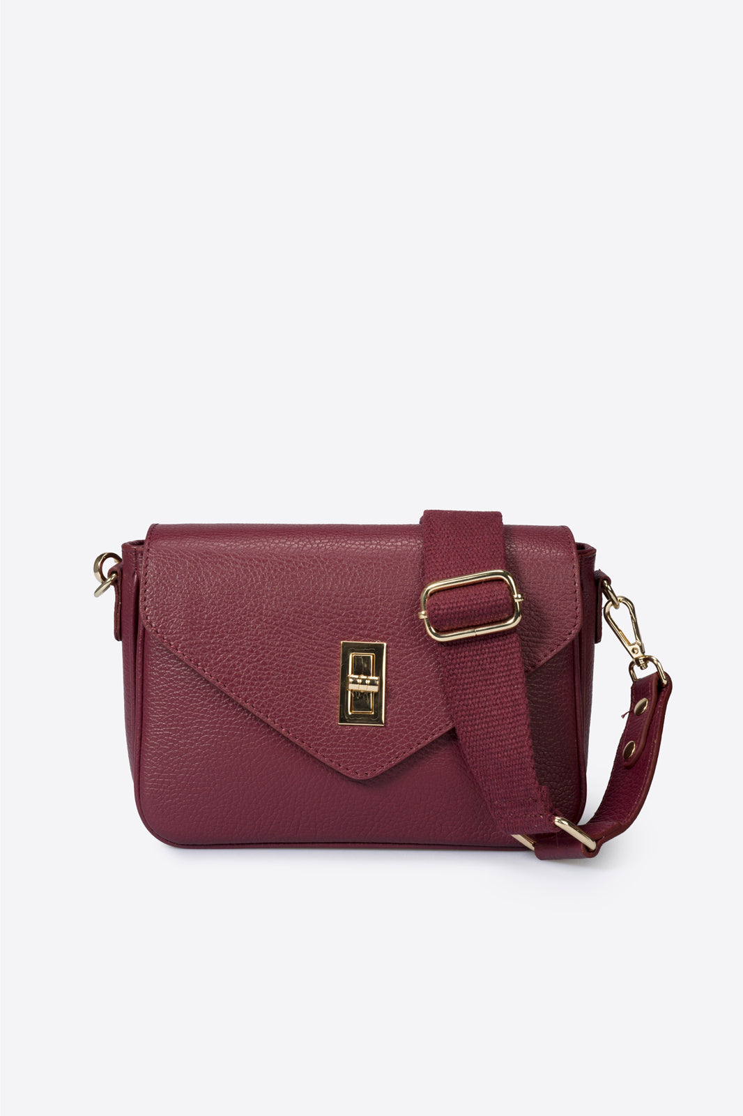DALE Leather Crossbody Bag - Bordo