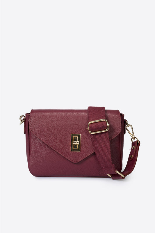 DALE Leather Crossbody Bag - Bordo