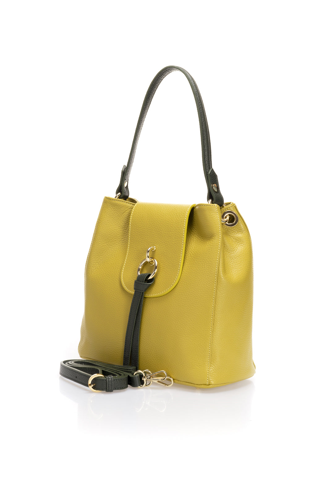 Leather Crossbody Bag 1249 - Pistacchio
