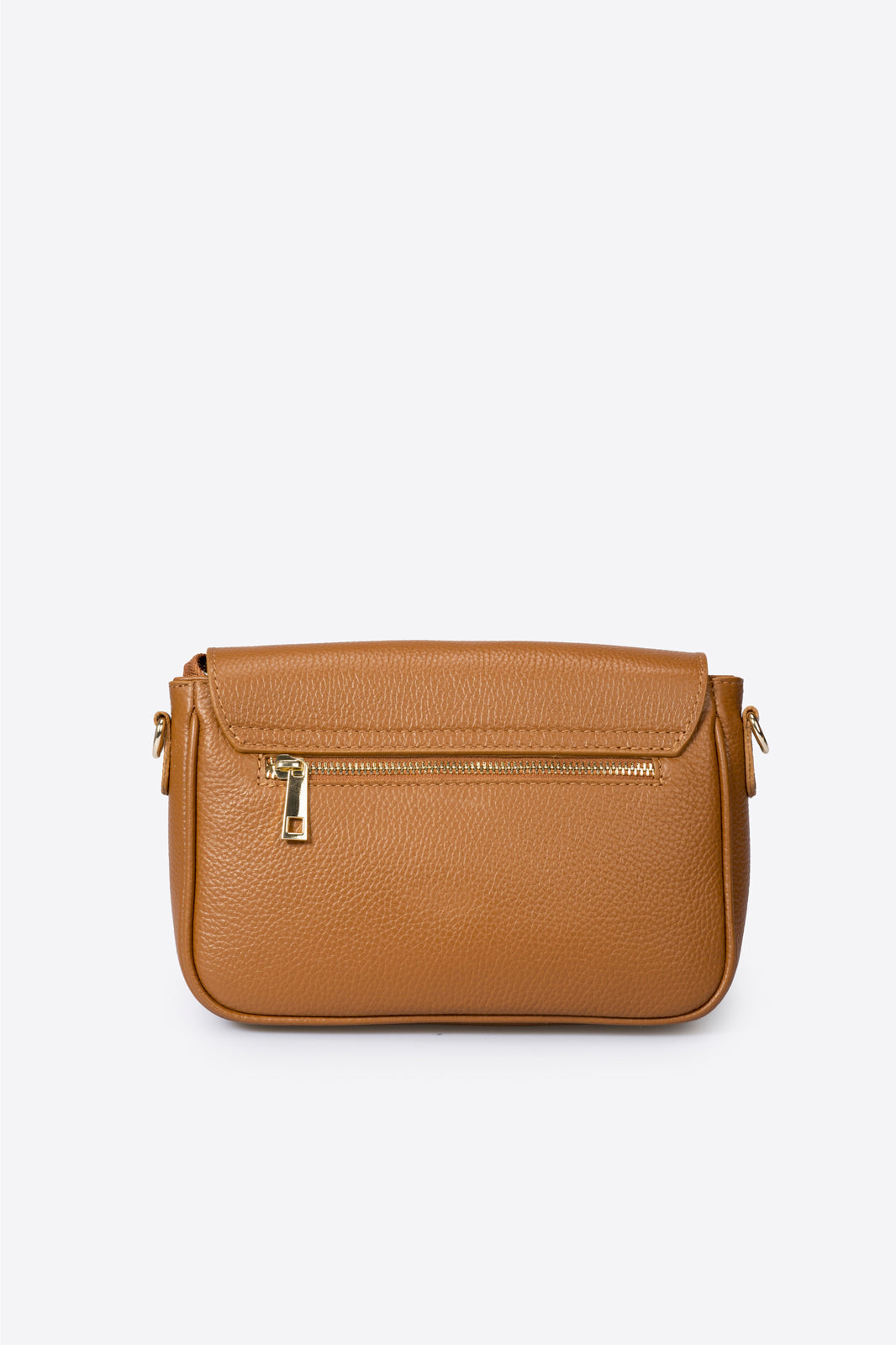 DALE Leather Crossbody Bag - Cognac