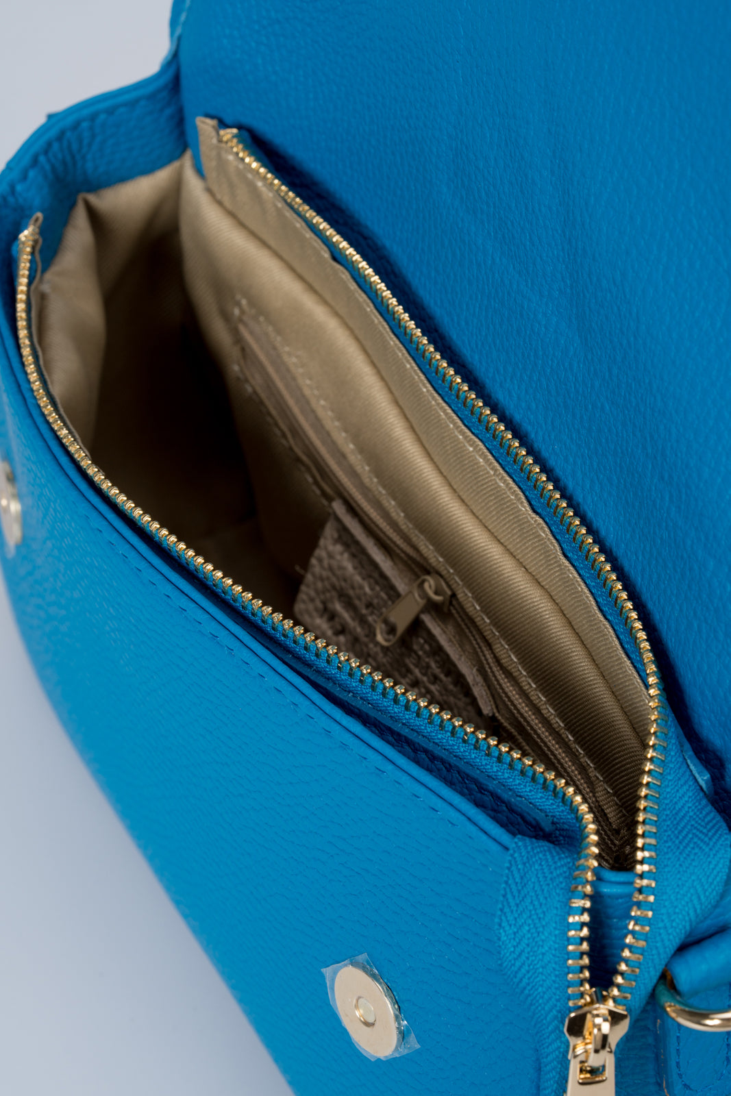 AMALFI Leather Crossbody Bag - Blue