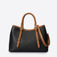 TESS Leather Top Handle Bag - Black