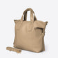 Leather Top Handle Bag 6642 - Cappuccino