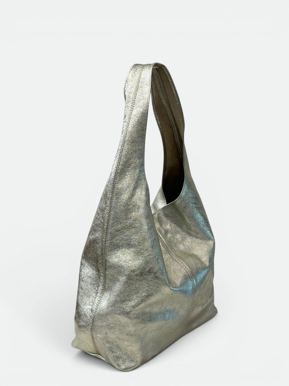 NADIA Leather Top Handle Bag - Gold