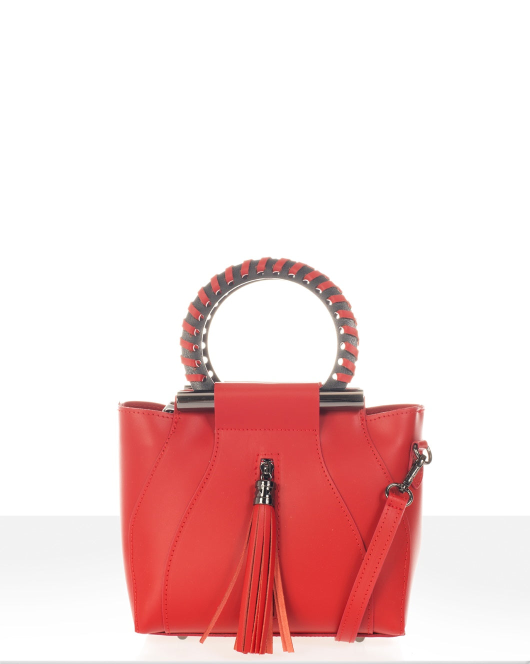 Leather Shoulder Bag 2257 - Red