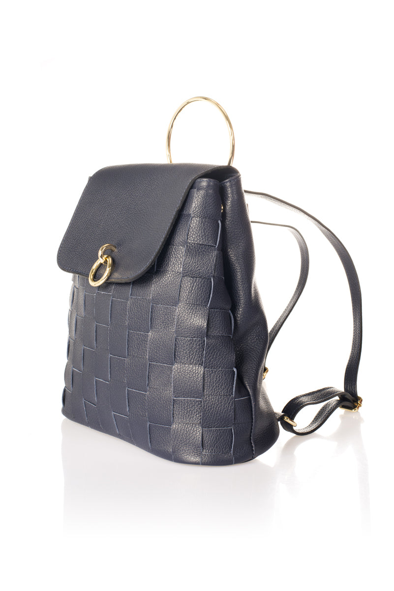Leather Backpack 1985 - Blue