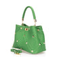 Leather Top Handle Bag 1346 - Green