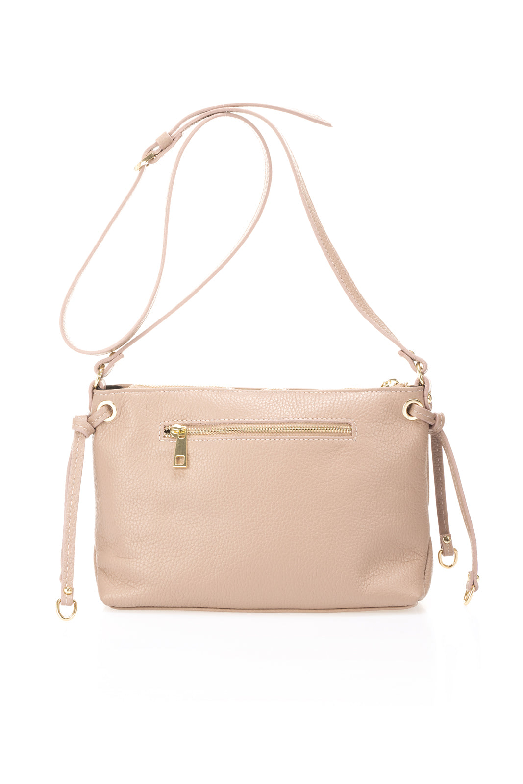 CASIA Leather Top Handle Bag - Cipria