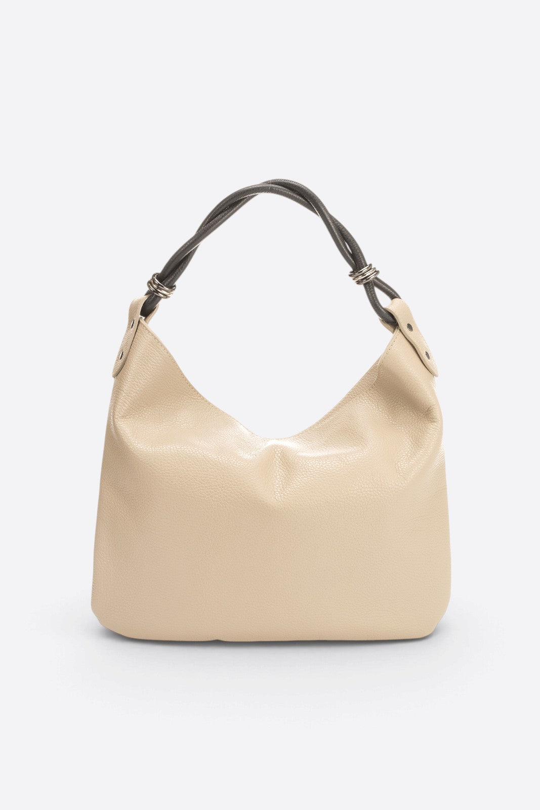 NORA Leather Top Handle Bag - Taupe