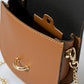 Leather Crossbody Bag 7006 - Cognac