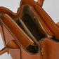 RACHELE Leather Top Handle Bag - Cognac