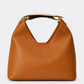 AGNES Leather Top Handle Bag - Cognac