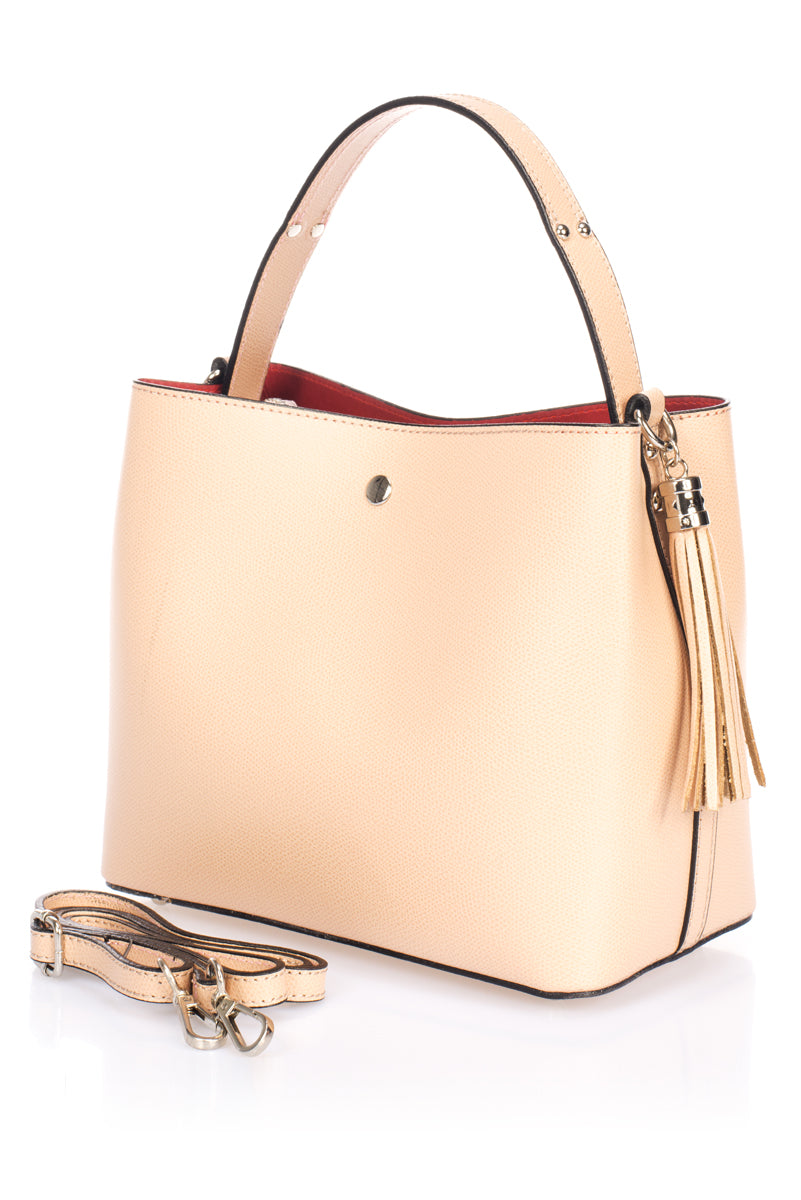 Leather Top Handle Bag 4310 - Rose