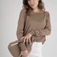 ISABELLE Leather Top Handle Bag - Taupe