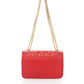 Leather Crossbody Bag 6810 - Red
