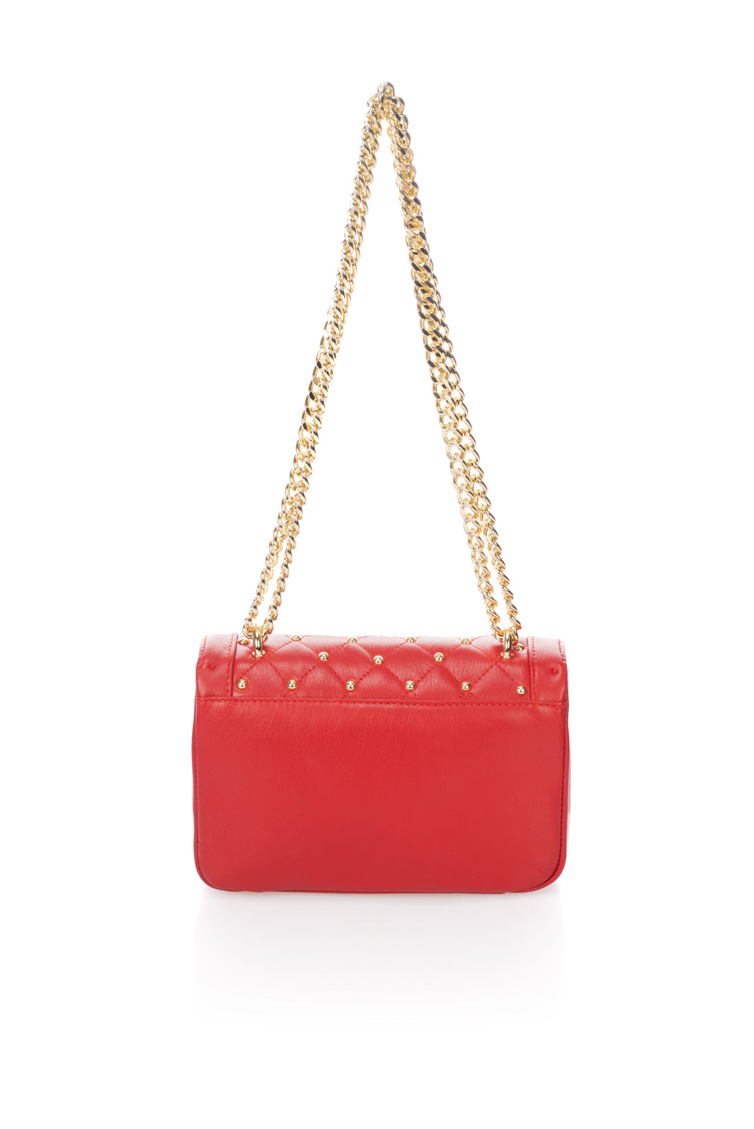 Leather Crossbody Bag 6810 - Red