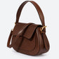 EDNA Leather Shoulder Bag - Brown