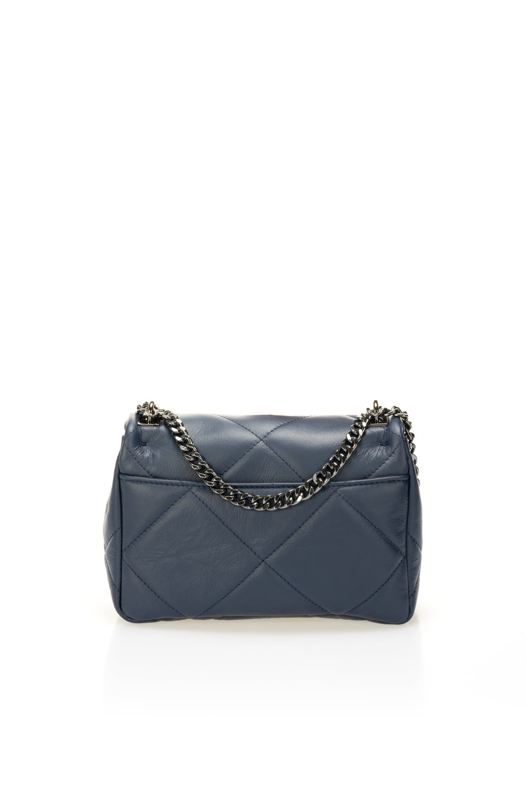 Leather Shoulder Bag 3230 - Blue