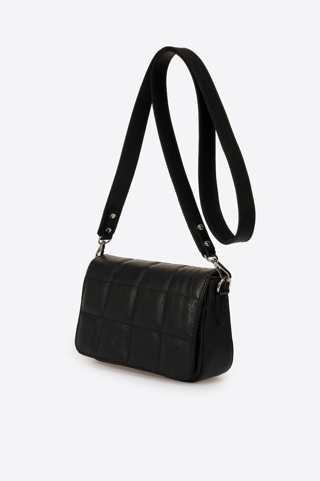 EMILIA Leather Crossbody Bag - Nero