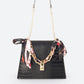AYLA Leather Top Handle Bag - Black