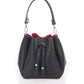 ELIZABETH Leather Bucket Bag - Black