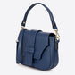 Leather Top Handle Bag 4019 - Blue