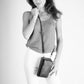 MAVIS Leather Crossbody Bag - Platino