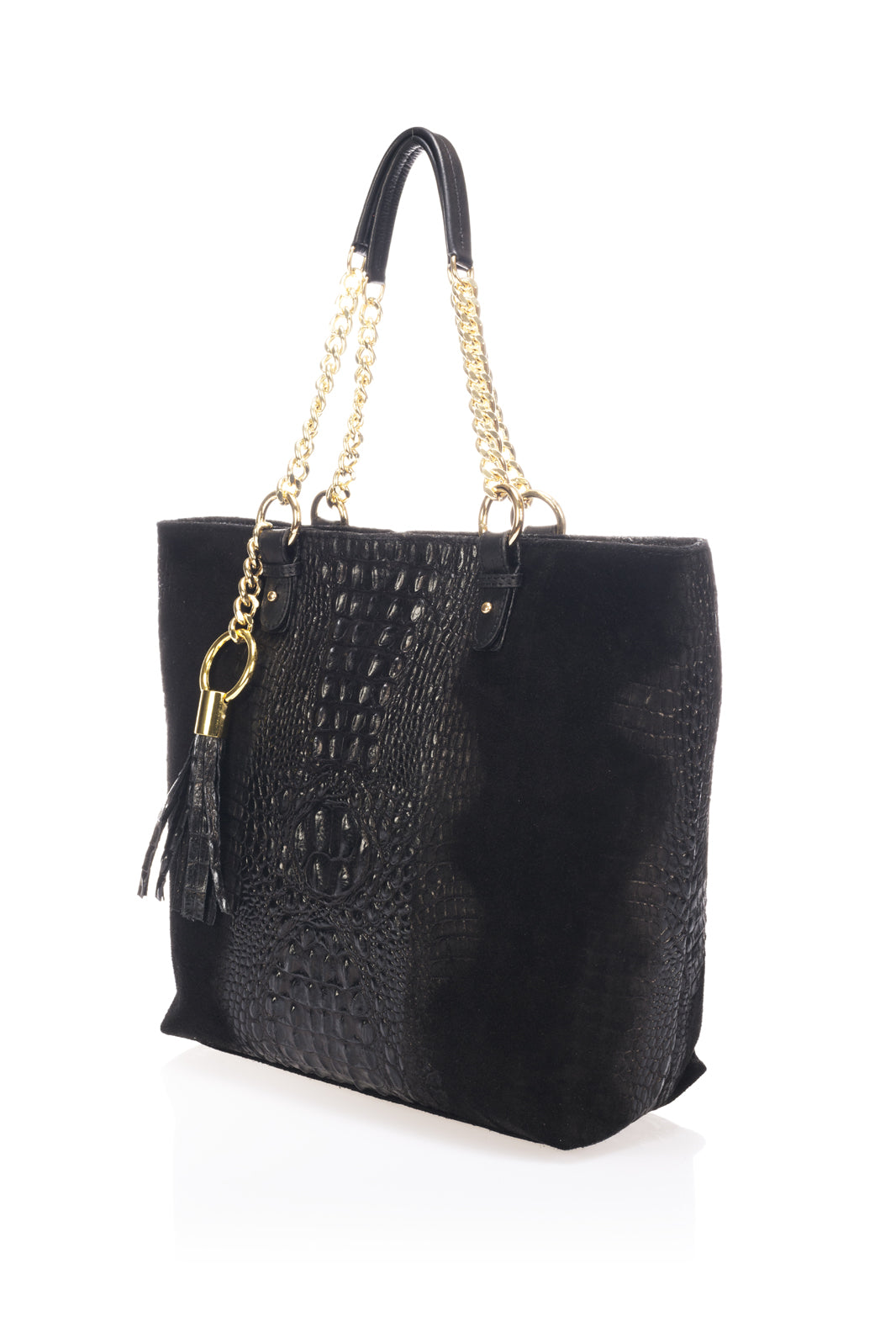 Leather Crossbody Bag 1181 - Black