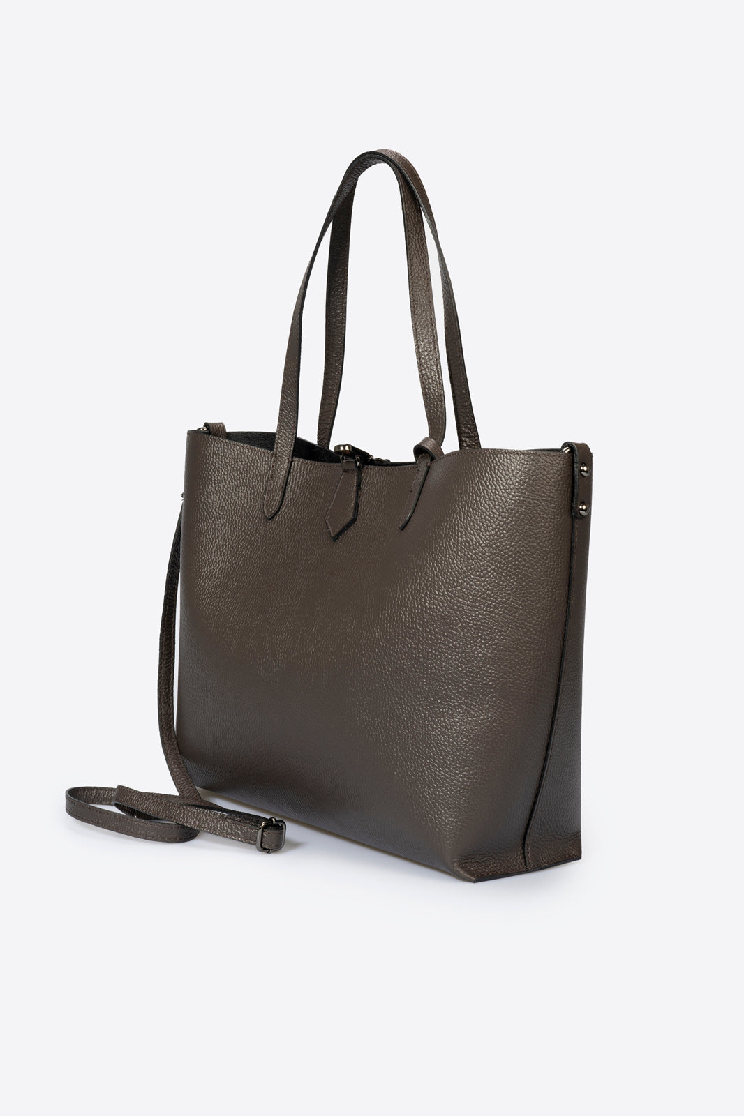 NIOBE Leather Tote Bag - Brown