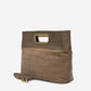 ROSALBA Leather Top Handle Bag - Taupe