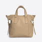 Leather Top Handle Bag 6642 - Cappuccino