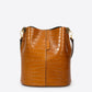 CAPRICE Leather Shoulder Bag - Cognac