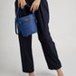 MYRTO Leather Top Handle Bag - Blue