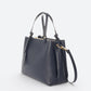 ORIETTA Leather Top Handle Bag - Blue