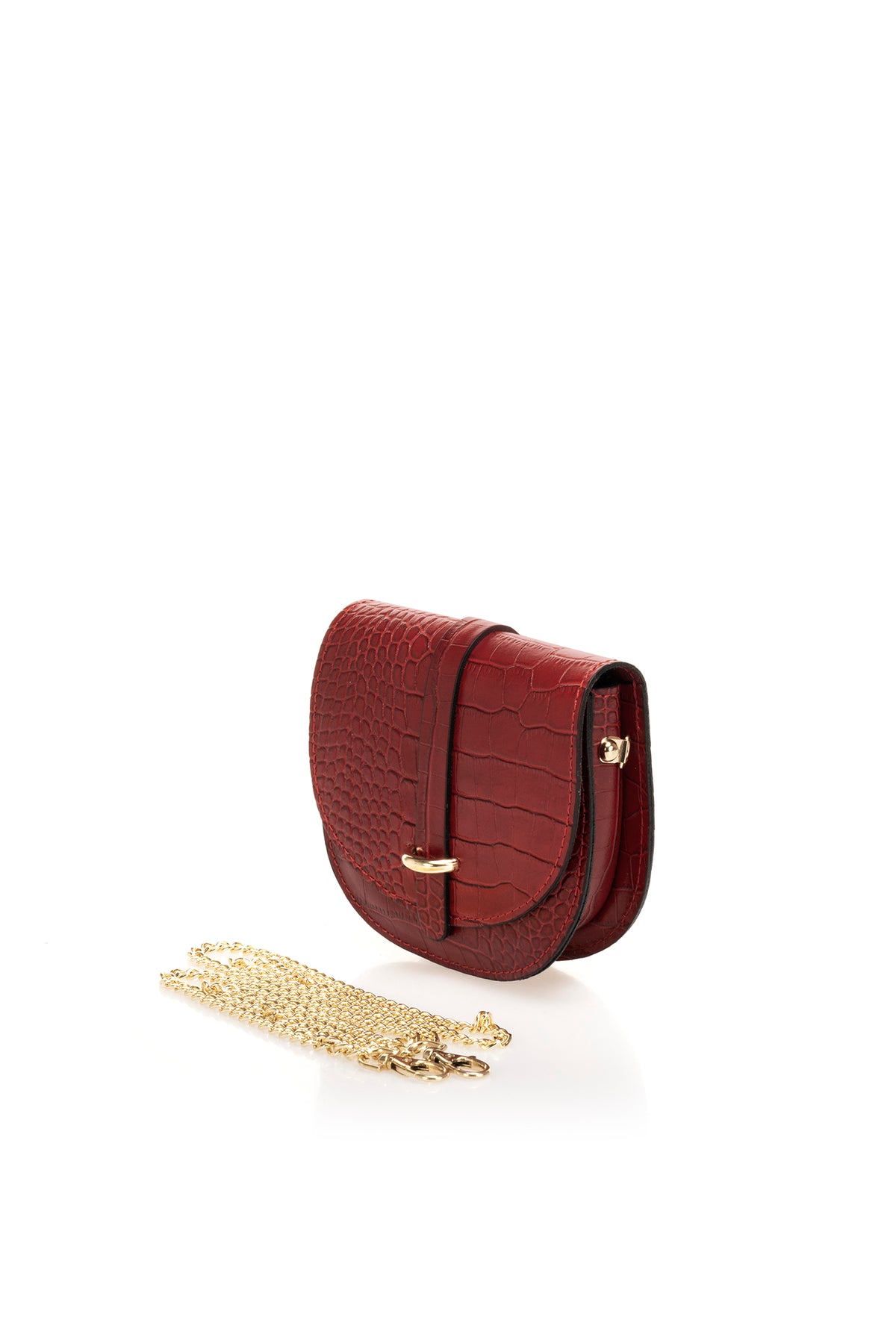 Leather Shoulder Bag 3241 - Bordo