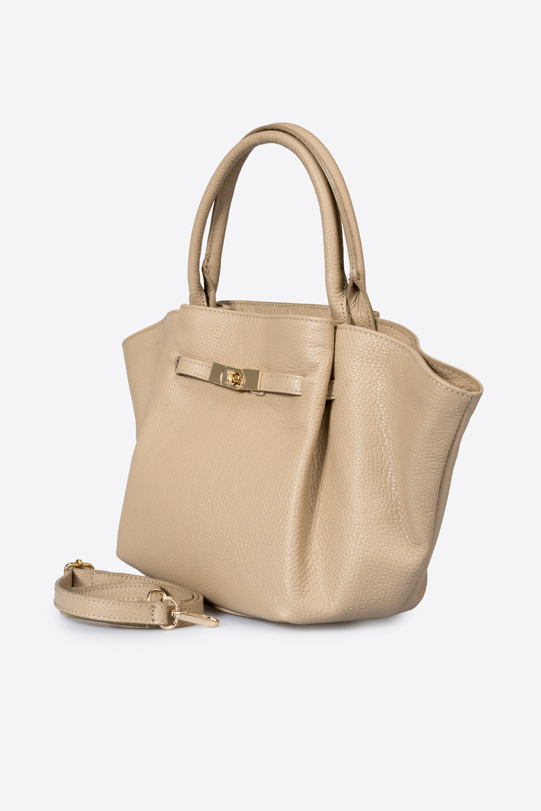 RYAN Leather Top Handle Bag - Taupe