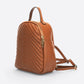 PAOLA Leather Backpack - Cognac