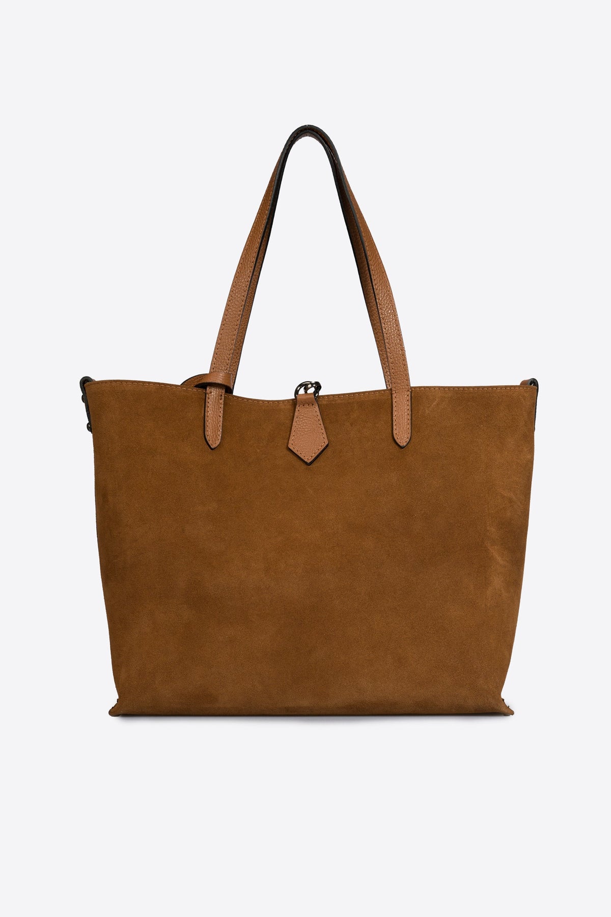 MABEL Leather Tote Bag - Cognac