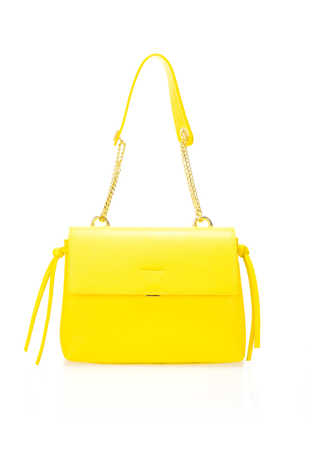 Leather Top Handle Bag 2275 - Yellow
