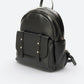 MALIKA Leather Backpack - Black