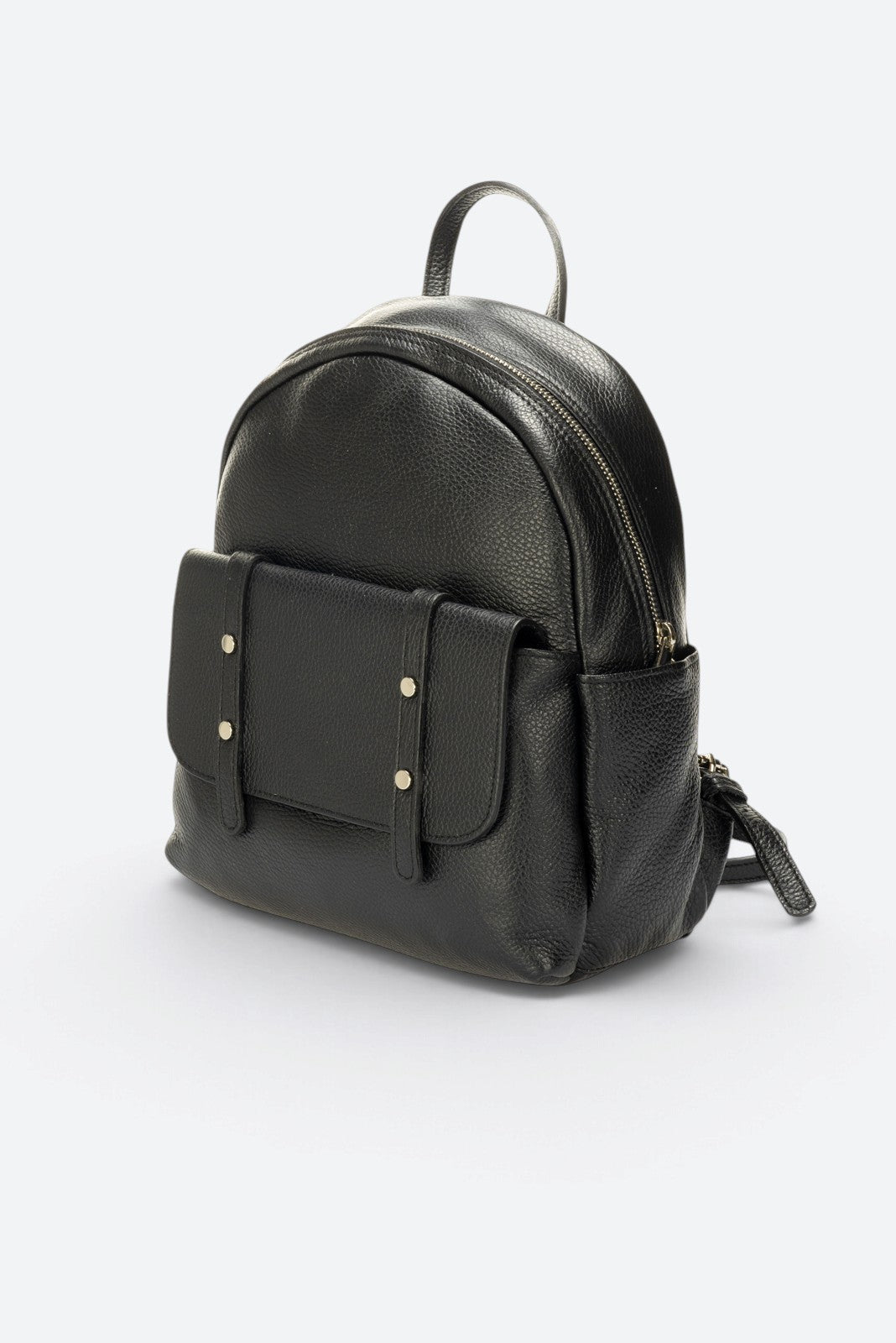 MALIKA Leather Backpack - Black