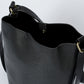 ARIAH Leather Shoulder Bag - Black