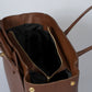 GRACIE Leather Top Handle Bag - Brown