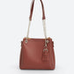 ANIKA Leather Top Handle Bag - Bordo