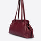 SAMANTHA Leather Top Handle Bag - Bordo