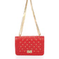 Leather Crossbody Bag 6810 - Red