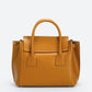 RUTH Leather Top Handle Bag - Cognac