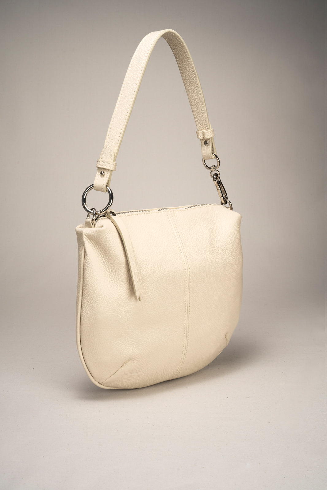 Leather Shoulder Bag 1375 - Beige