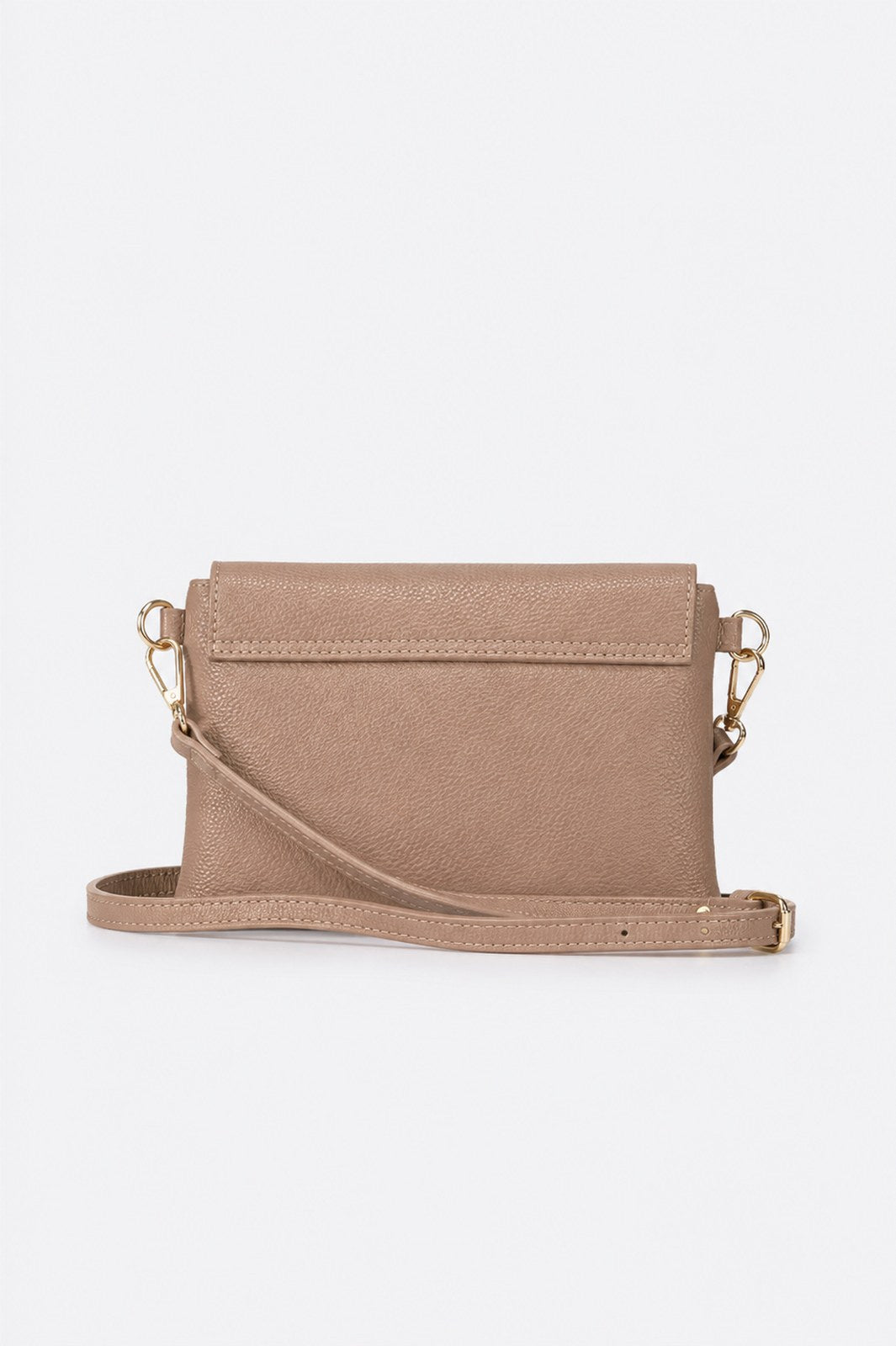 NORAH Leather Crossbody Bag - Taupe